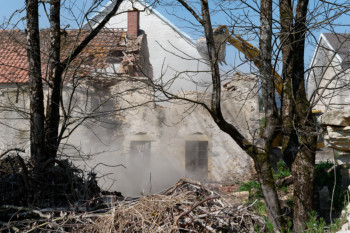 Destruction de l'ancienne ferme - Savigny-le-Sec