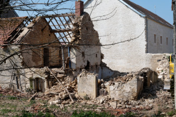 Destruction de l'ancienne ferme - Savigny-le-Sec