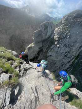 cordée sur la Via Ferrata du Roc du Vent