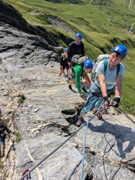 cordée sur la Via Ferrata du Roc du Vent