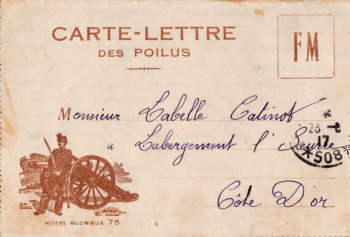 carte-lettre des Poilus