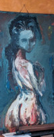 portrait de la dame en bleu