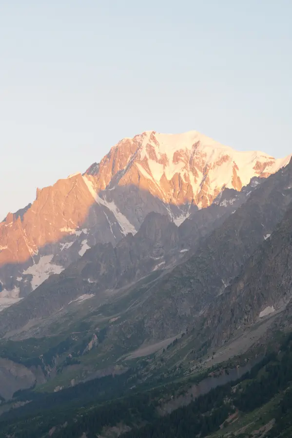 lever de soleil sur le Mont Blanc - Juillet 2023